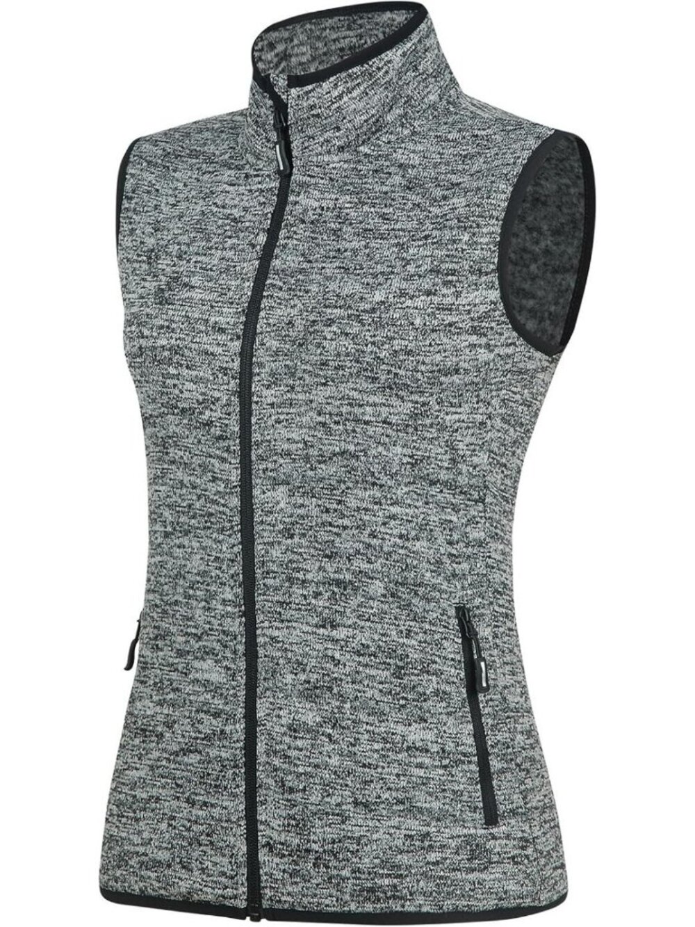 Cozy Zip-Up Women's Fleece Vest with Zipper Pockets - Perfect for Layering!